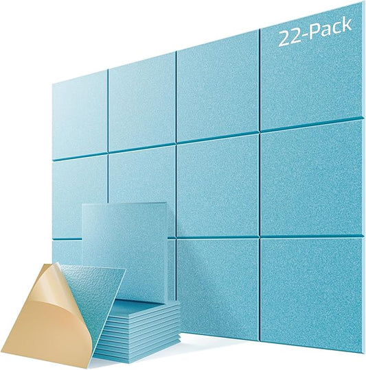 22 Pack Self-Adhesive Acoustic Panels, Soundproof Wall Panels