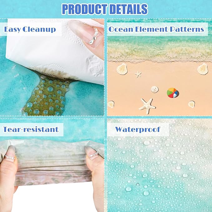 Kochorie 100 Ft x 54 Inch Summer Beach Tablecloth Roll
