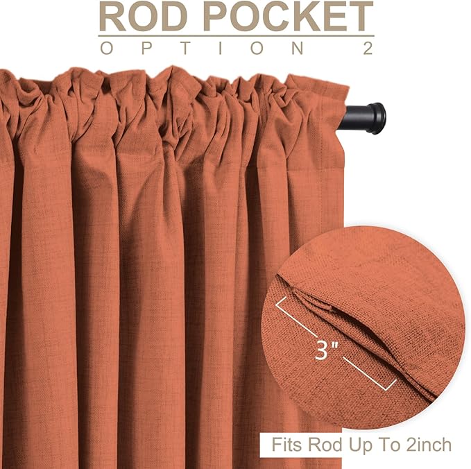 100% Blackout Shield Linen Blackout Curtains
