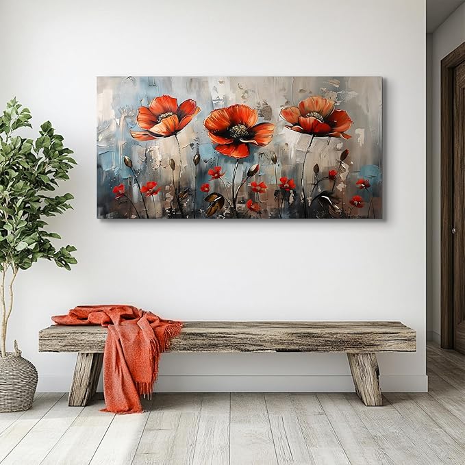 SERIMINO Large Wall Art for Living Room, Nature Floral Botanical Wall Art