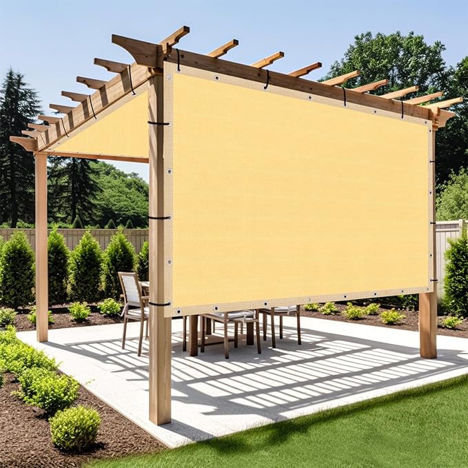Shade&Beyond Customized Size 9' X 16' Shade Cloth with Grommets, 90% UV Protection UV Protection Mesh Tarp Sun Screens for Patio GN04, Sand