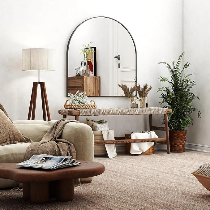 XRAMFY 31"x32" Arched Wall Mirror