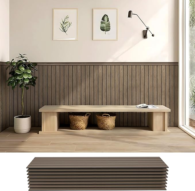 PS Wainscoting Wall Panel Kit, Paintable Waterproof PS Panels