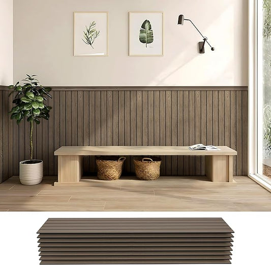 PS Wainscoting Wall Panel Kit, Paintable Waterproof PS Panels