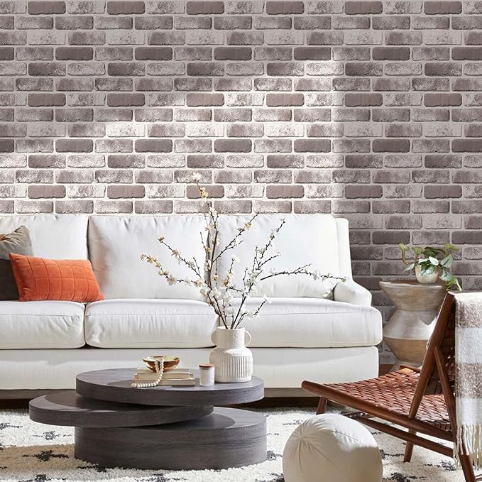 3D Brick Wall Panels, Faux Brick Peel and Stick Wall Panels, Small Size Thin