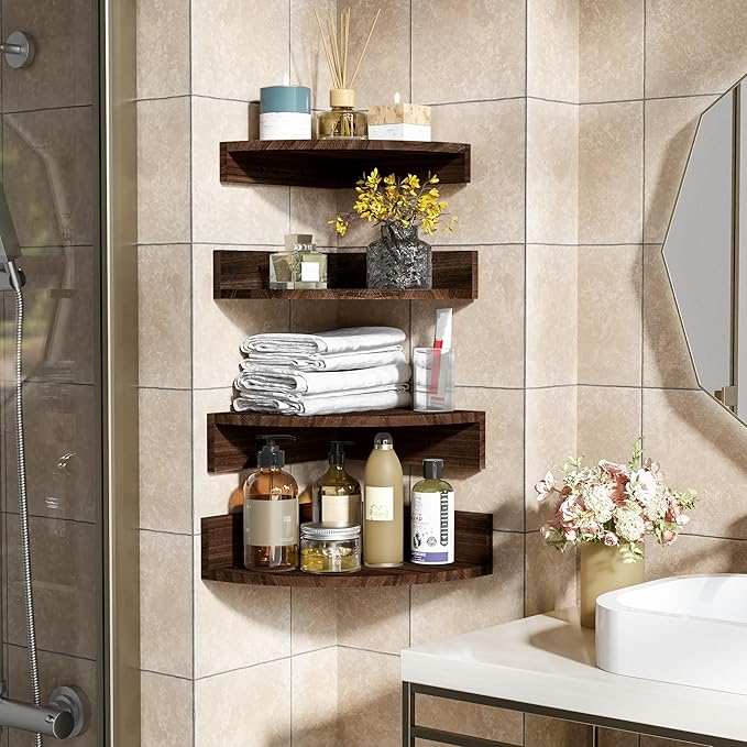 Alsonerbay Corner Shelf Wall Mount, Floating Shelves