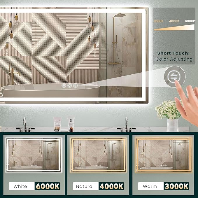 LED Mirror for Bathroom 36"x 60"