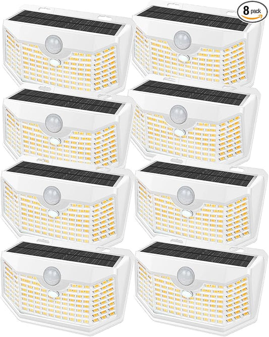 HMCITY 120 LED Solar Lights Outdoor