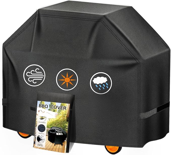 Aoretic Grill Cover, 58 inch Heavy Duty BBQ Gas Grill Cover for Outdoor Grill, Charbroil Barbecue Waterproof for Weber Char-Broil Monument, Dyna-glo Nexgrill T-Spun Polyester