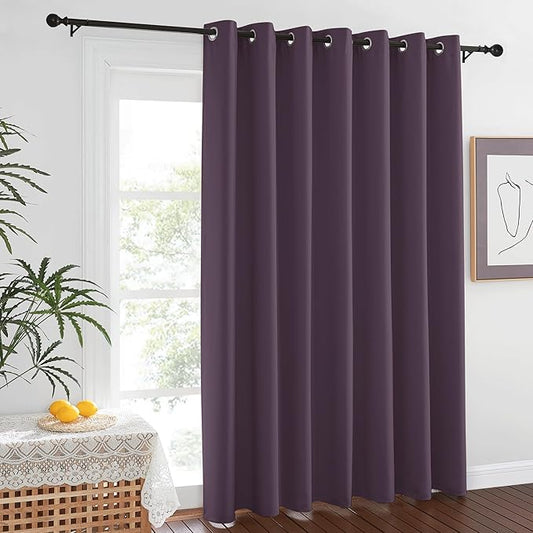 NICETOWN Patio Door Curtain 84 inches Long, Grommet Room Divider Curtain Panel