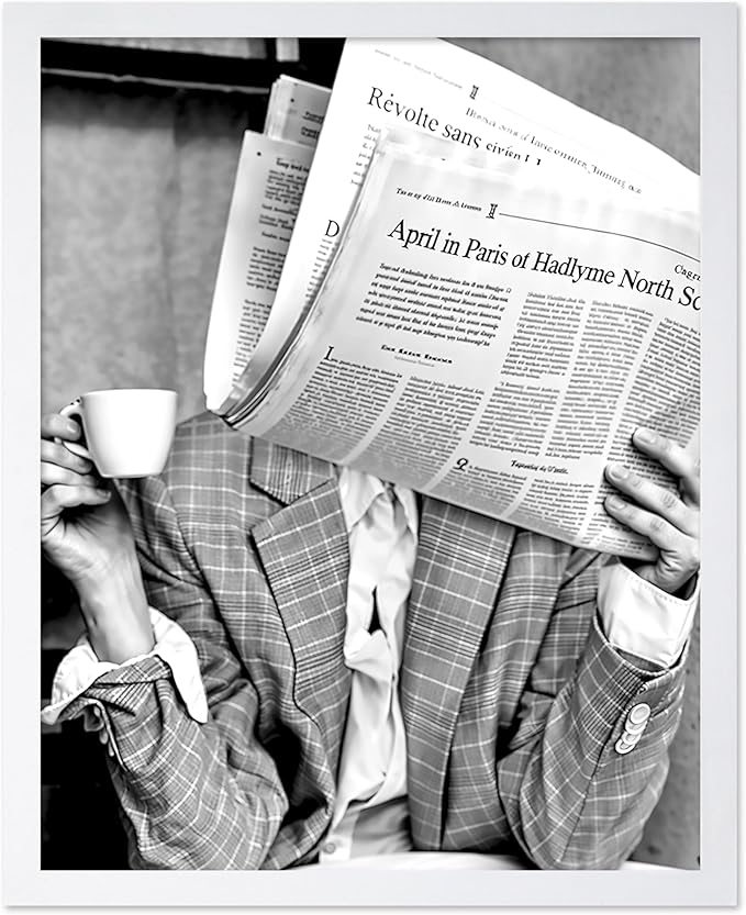 Poster Master Woman Reading Newspaper