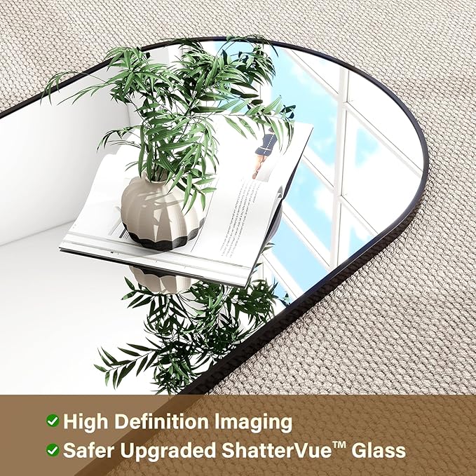 HARRITPURE 64"x21" Arched Full Length Mirror Floor Mirrors