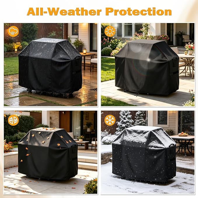Grill Cover for Monument Mesa 415BZ, Classic 35633, Heavy Duty Waterproof All-Weather Protection, Outdoor Fade Resistant BBQ Grill Cover (55" W×21" D×43" H)