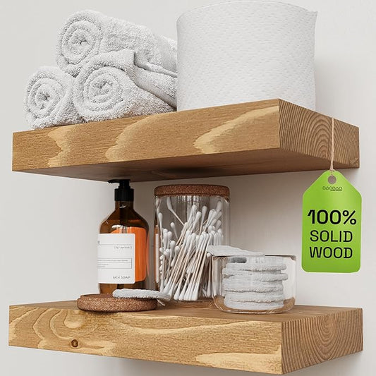 BAOBAB WORKSHOP Natural Wood Floating Shelves