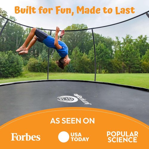 Jumpzylla Trampoline - Outdoor Recreational Trampoline with Enclosure & Ladder | 8FT to 16FT, ASTM Approved, Anti-Rust Frame