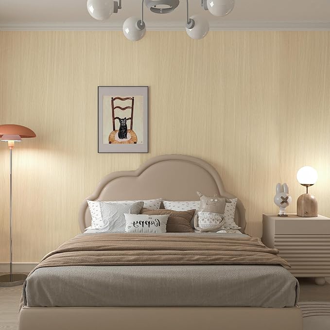 BOMENG Large White Oak Wood Wallpaper Light Oak Contact Paper Peel and Stick