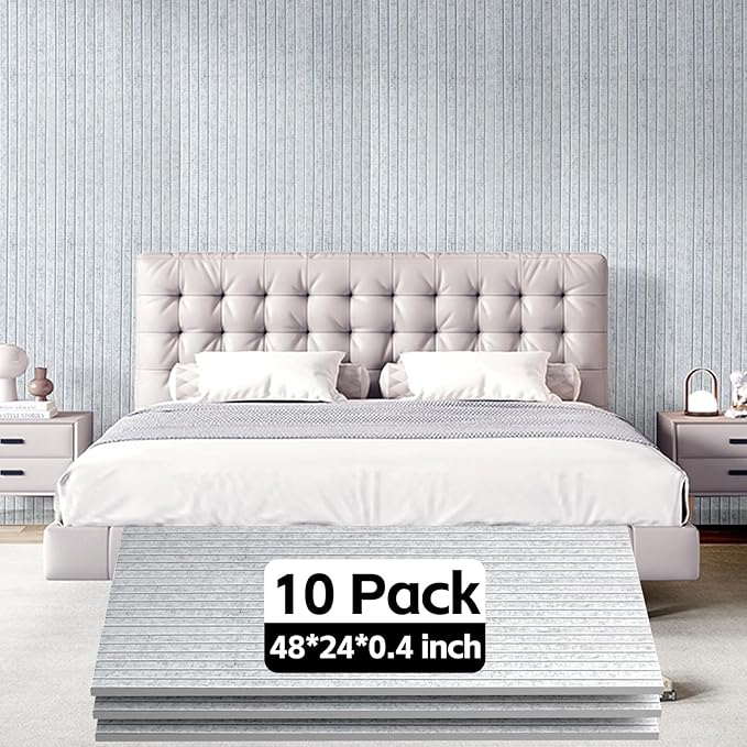 10Pack Large Acoustic Panels, Self-Adhesive Sound Panels Noise Reducing