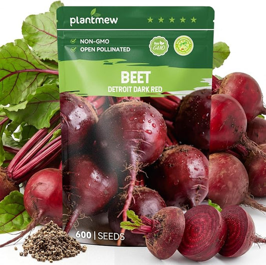Detroit Dark Red Beet Seeds â 600 Heirloom Seeds for Planting, Open-Pollinated Garden Vegetable Root Seeds for Home Gardens