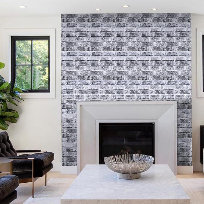 Commomy 3D Faux Brick Wall Panels Peel and Stick