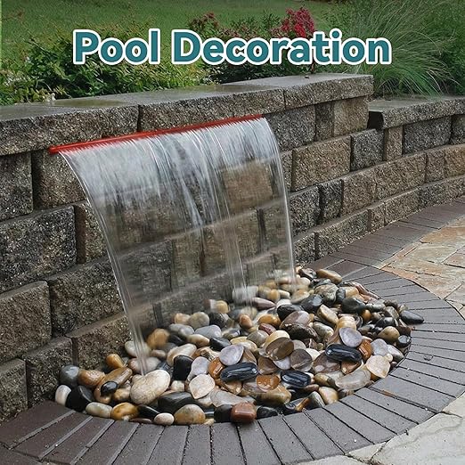 20lbs River Rocks, 2-3 Inch Plant Rocks for Pots Indoor, Decorative Garden Rocks Outdoor Landscaping, Polished Natural Stone for Walkways, Yard, Vases, Crafts