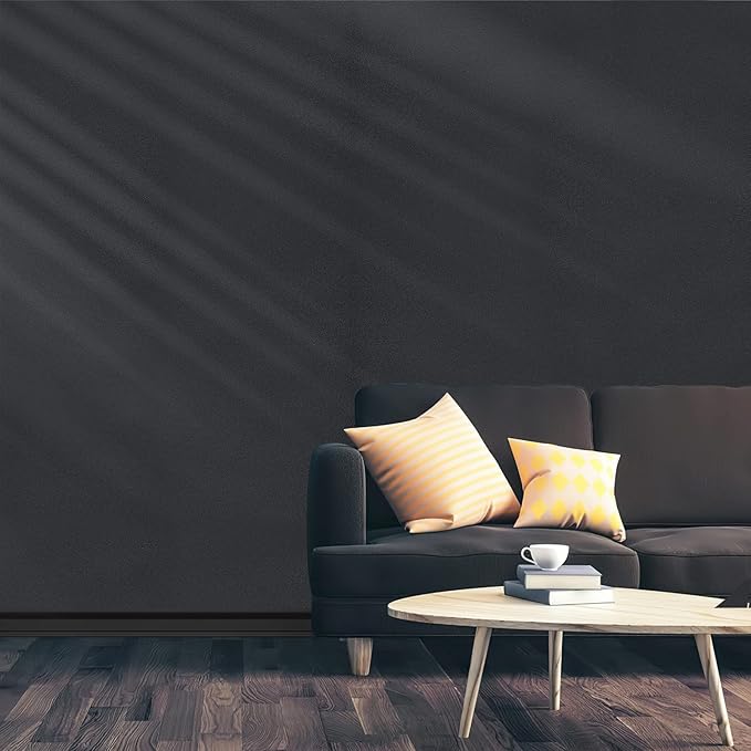 Arthome 11.8''x100'' Black Contact Paper, Self Adhesive Wallpaper Waterproof