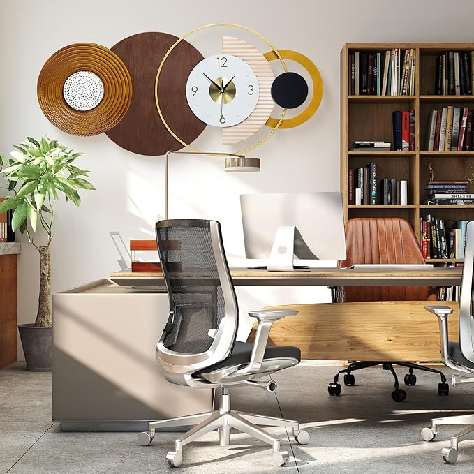 32x16 inch Large Modern Mid-Century Wall Clock