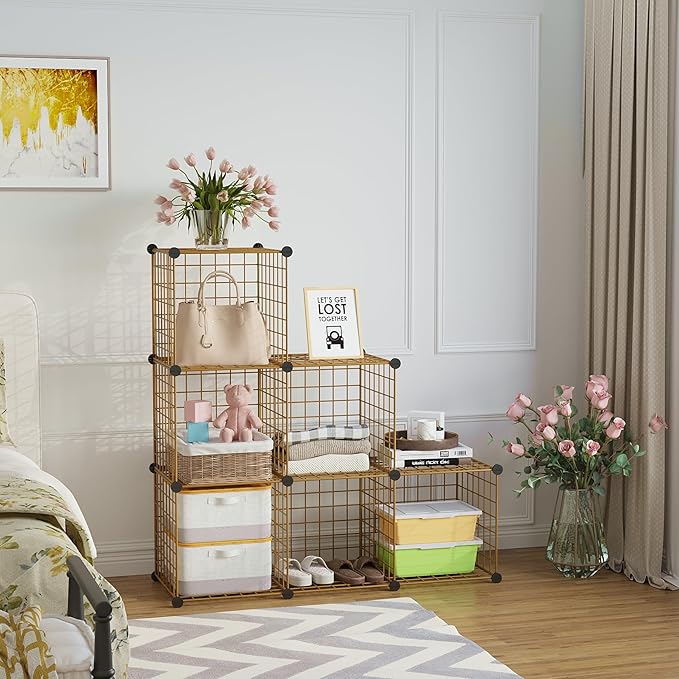 C&AHOME Wire Cube Storage, 6