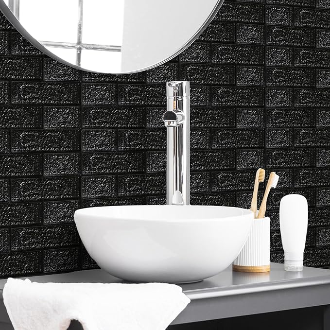 30PCS 3D Wall Panels Peel and Stick Foam, Self-Adhesive Decorative 3D Brick