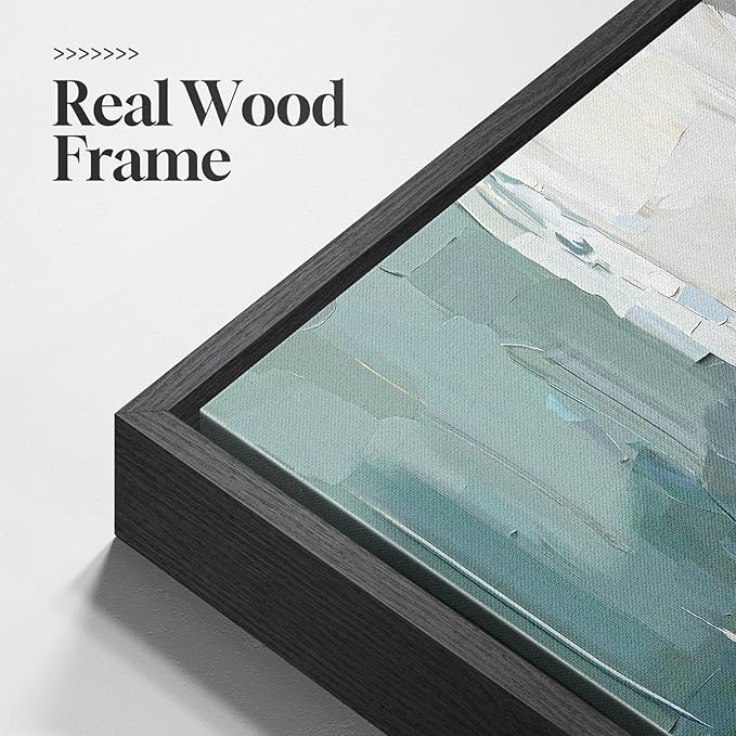 Large Framed Colorful Abstract Wall Art