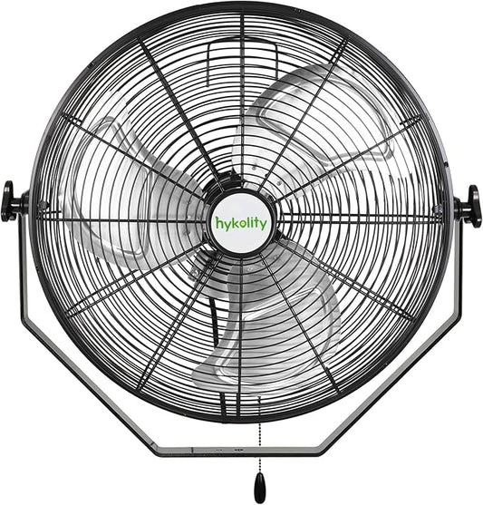 20 in. Industrial Wall Mount Fan, 4600 CFM 3-Speeds High Velocity Fan with Sealed Motor, Heavy Duty Metal Barn Fans for Garage, Workshop and Warehouse, UL Listed