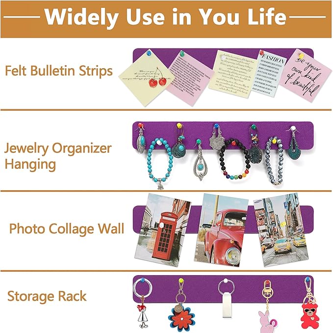 Felt Pin Board Bar Strips Bulletin Board