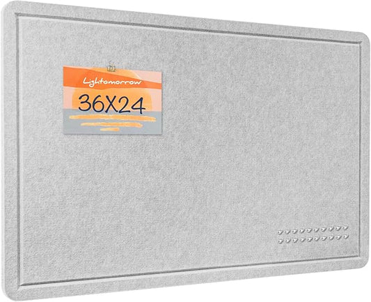 Lightomorrow Bulletin Board, 36 x 24 Inches Felt Pin Board, Cork Alternative