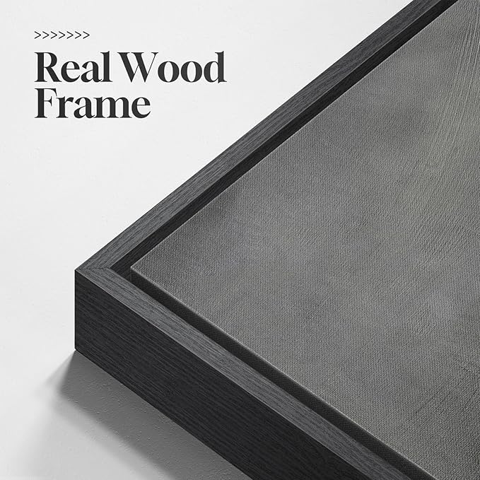 Framed Black and White Abstract Wall Art