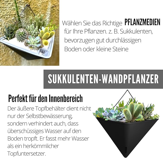LaLaGreen Wall Planters for Indoor Plants