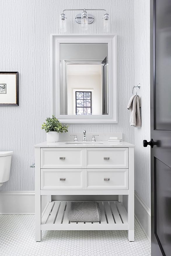 White Grasscloth Wallpaper Peel and Stick Textured Wallpaper