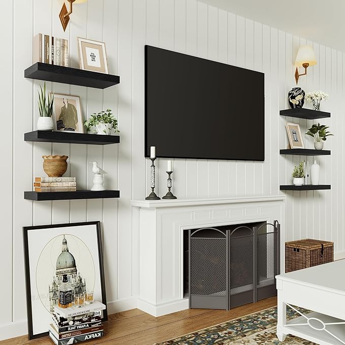 Vivelove Black Bathroom Shelves Over Toilet, Wall Shelf