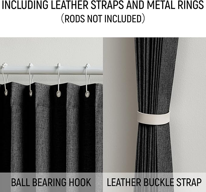AJAZZ 100% Blackout Accordion Doors Interior Magnetic Door Curtain Folding