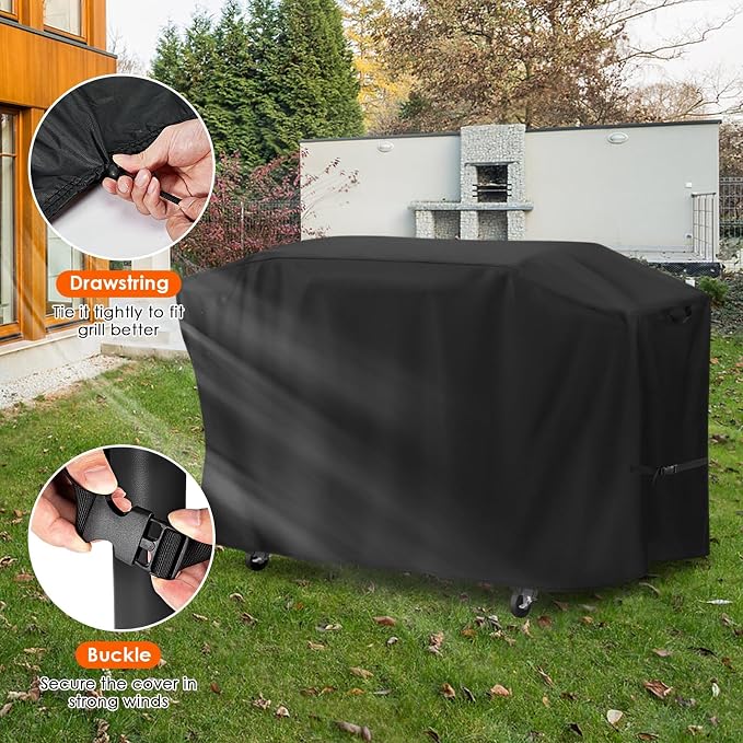 Grill Cover for Grill DEPOTS 6 Burner Propane Gas Grill, 57inch Outdoor Grill Cover Waterproof for BBQ Grill with Side Burner, Electric Grills, Outdoor Cooking Kitchen-57 L x 21" W x 44" H