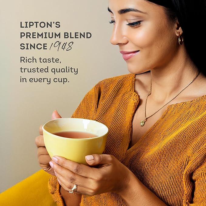 Lipton Yellow Label International Blend | Strong Black Tea | Danedar | Loose Tea with Bigger Granules | Bold & Rich Flavor For Tea Lovers | 475g