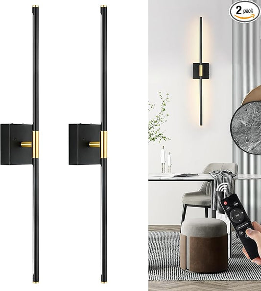 Morauroral Battery Operated Wall Sconces Set of 2, 10000mAh Rechargeable Sconces