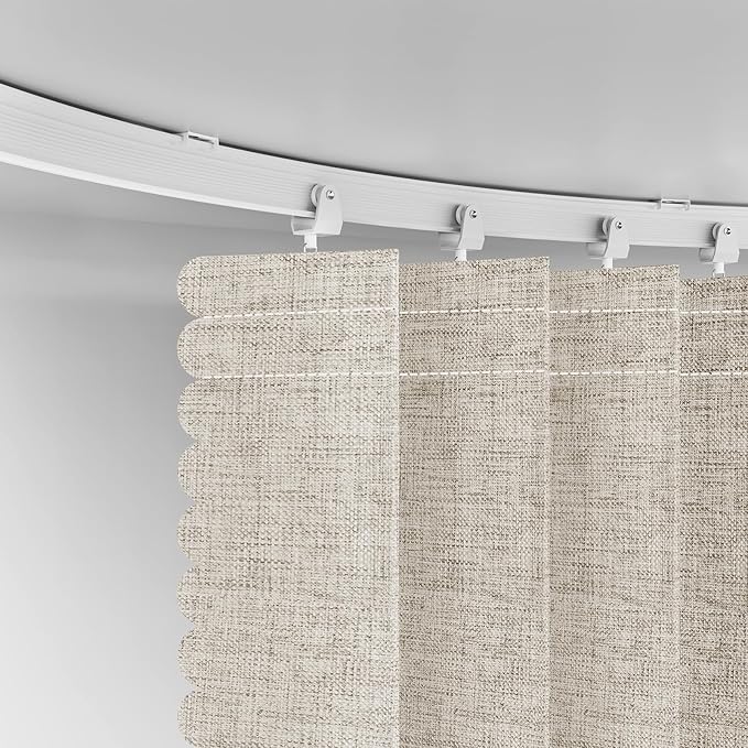 Room Divider Curtain Sets with Flexible Ceiling Track, Privacy Soundproof