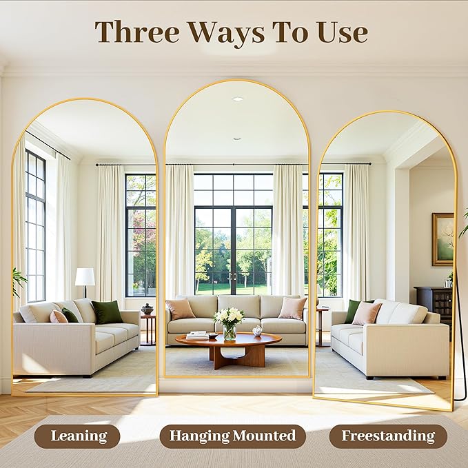Suidia 82"x44" Arched Full Length Mirror