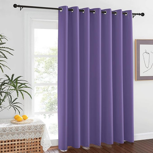 NICETOWN Blackout Lilac Purple Curtain 84 inches Long, Energy Saving Thermal