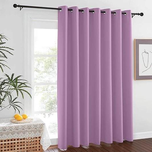 NICETOWN Room Darkening Patio Sliding Door Curtains 84 inch Length, Grommet