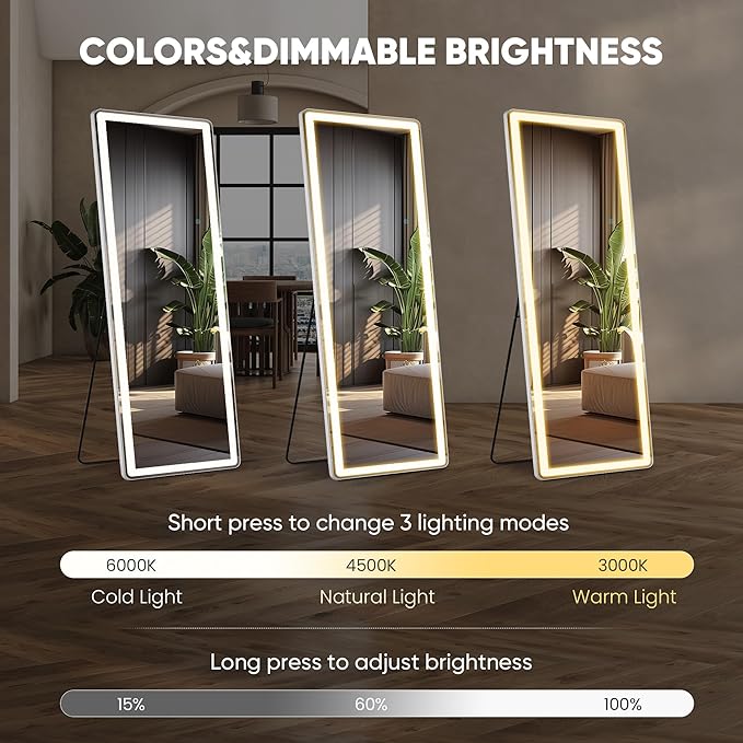 DUMOS 26"×71" LED Full Length Mirror
