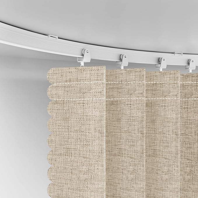 100% Blackout Room Divider Curtains Ceiling Curtain Track Sets Blackout