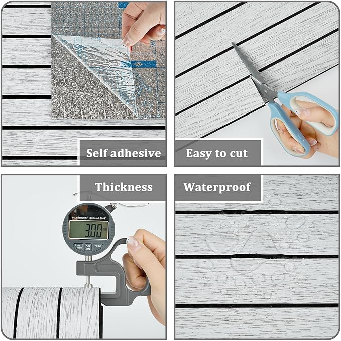 White Grey Wood Panels for Wall Slat Panel Self Adhesive Wood Slat 3D Wall