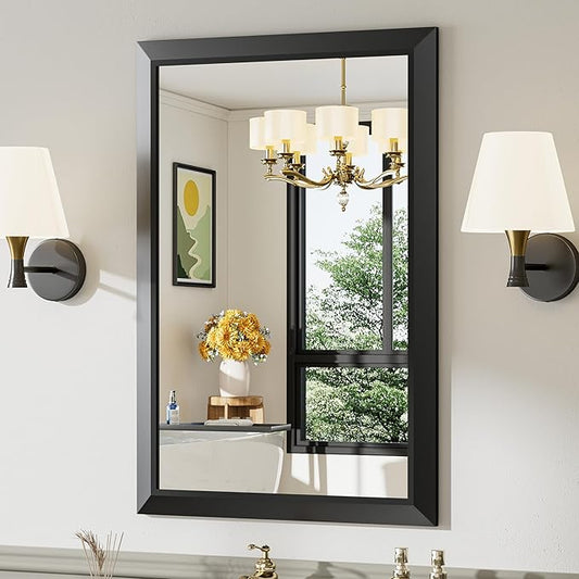 Briivue 24x36 Inch Black Bathroom Mirror
