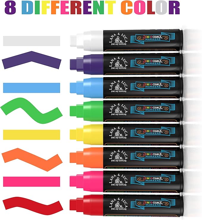LANA & LUCA Jumbo Liquid Chalk Markers Square Tip