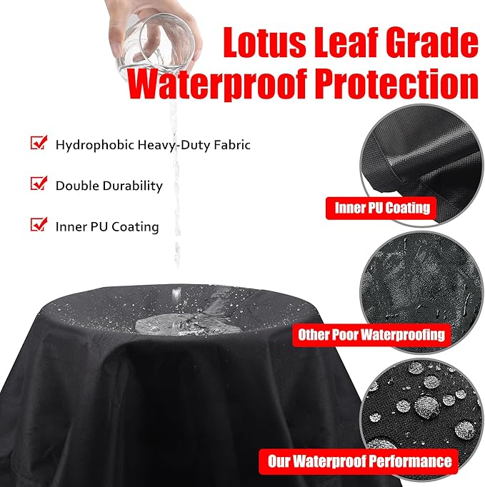 Grill Cover, 32 inch Heavy Duty BBQ Gas Grill Cover for Outdoor Grill, Waterproof, Weather Resistant, Anti-UV, Rip-Proof, Fade Resistant Barbecue Cover with Hook-and-Loop Straps for Most Grills